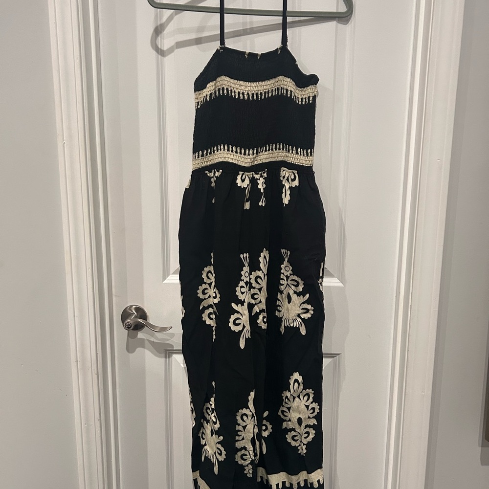 Black and Cream Jumpsuit